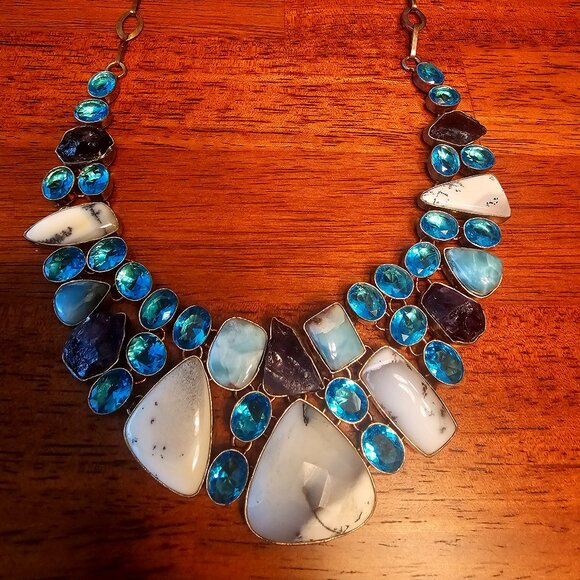 Jewelry - Vintage Gemstone Statement necklace